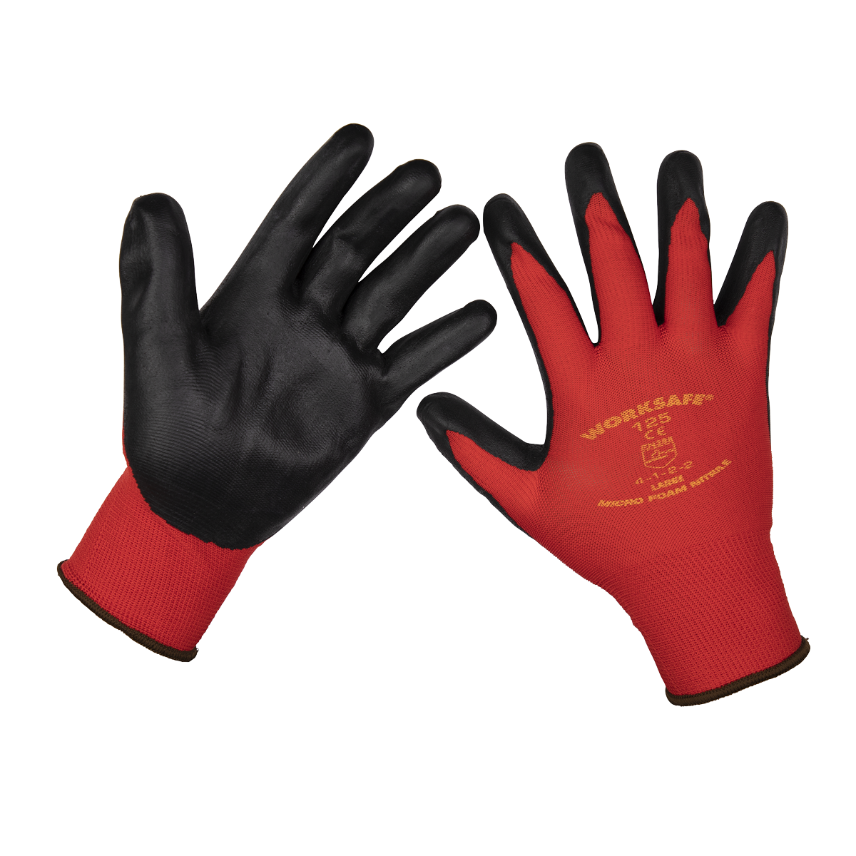 Nitrile Palm Gloves, Large - Pack of 6 Pairs TSP125L/6
