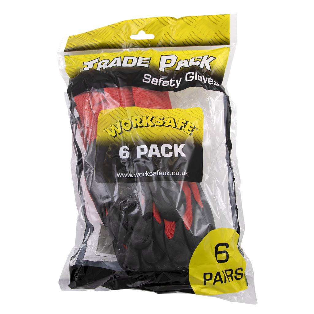 Nitrile Palm Gloves, Large - Pack of 6 Pairs TSP125L/6