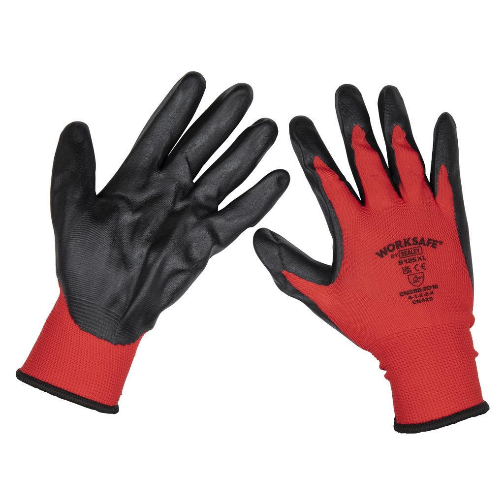 Nitrile Palm Gloves, X-Large - Pack of 6 Pairs TSP125XL/6