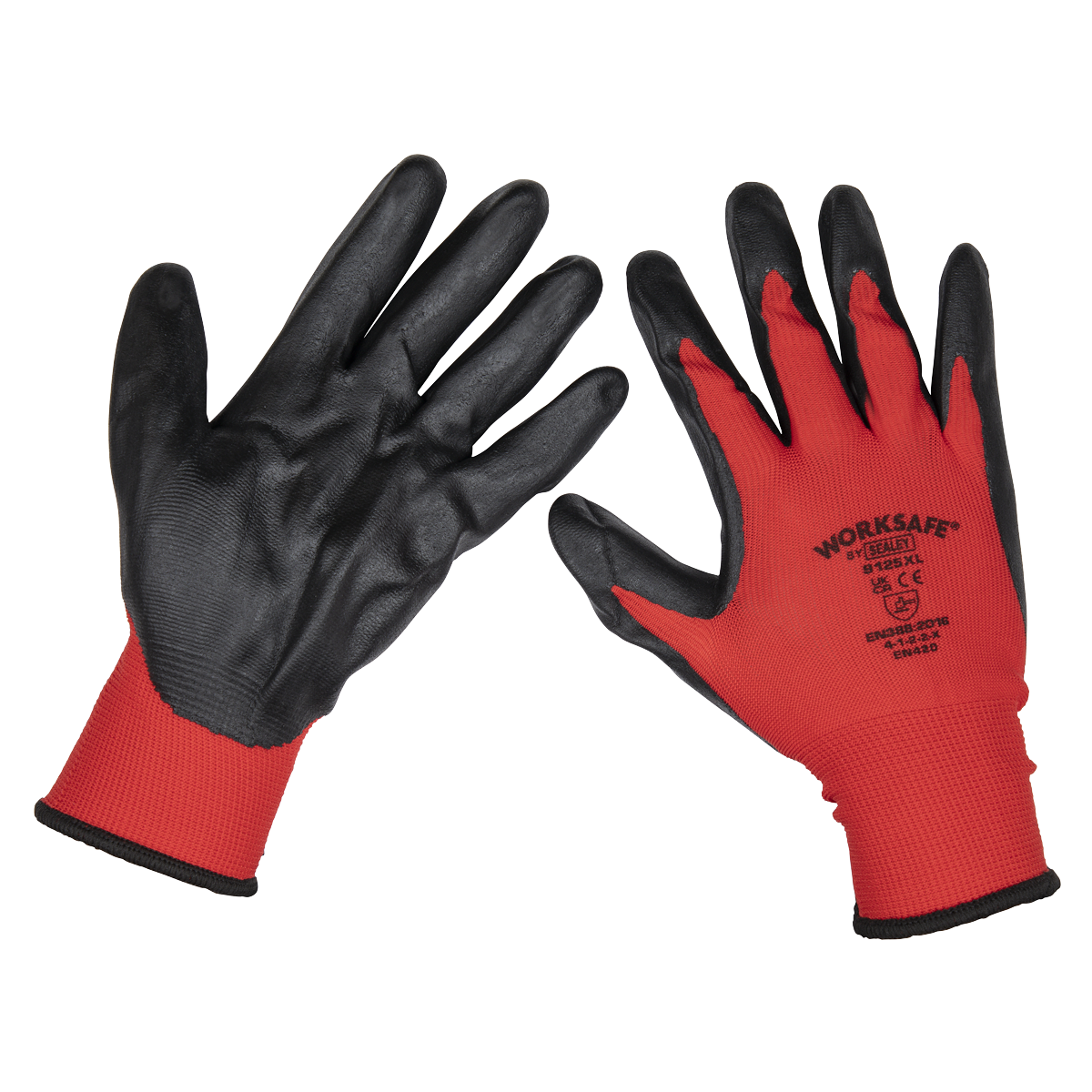 Nitrile Palm Gloves, X-Large - Pack of 6 Pairs TSP125XL/6