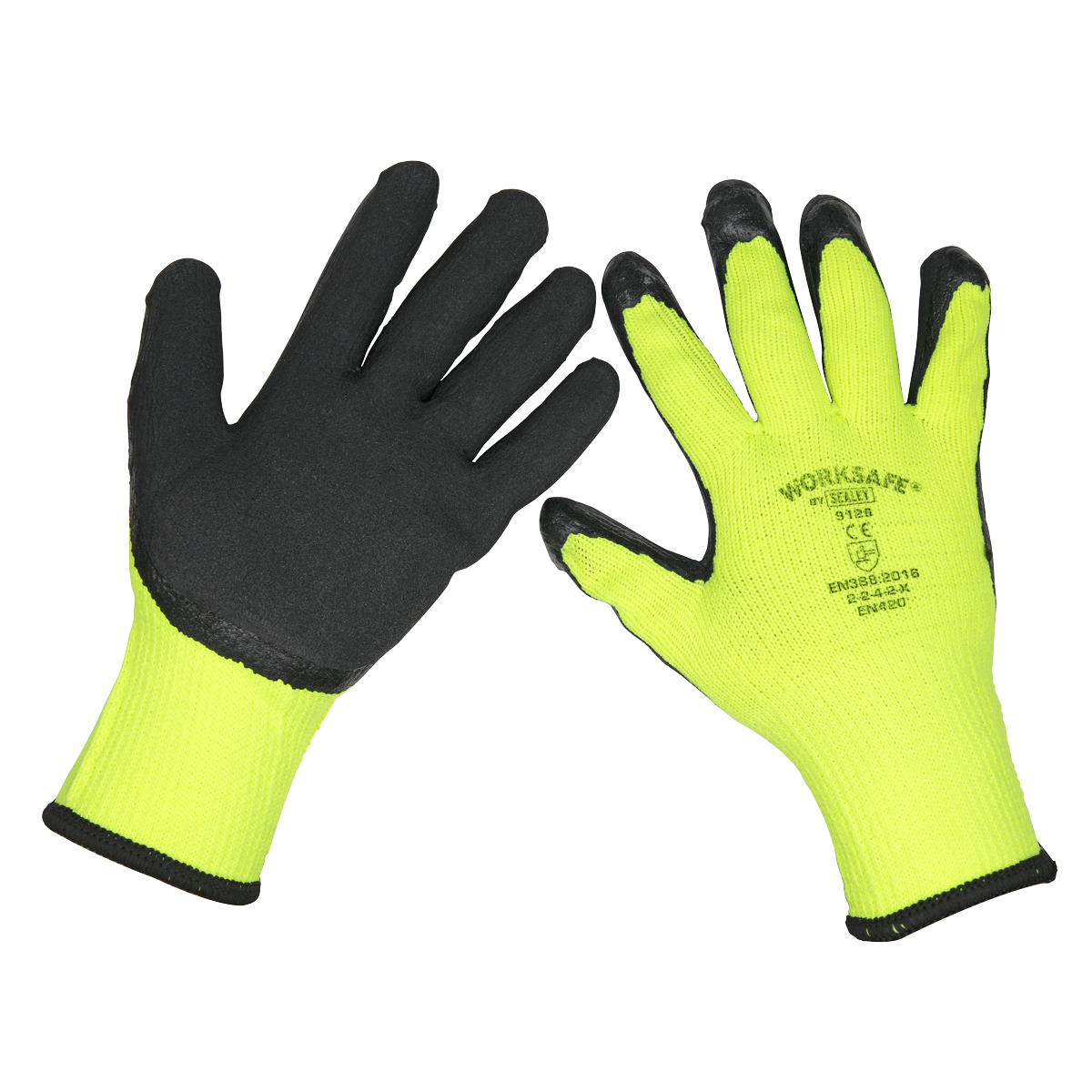 Thermal Super Grip Gloves, Large - Pack of 6 Pairs TSP126/6