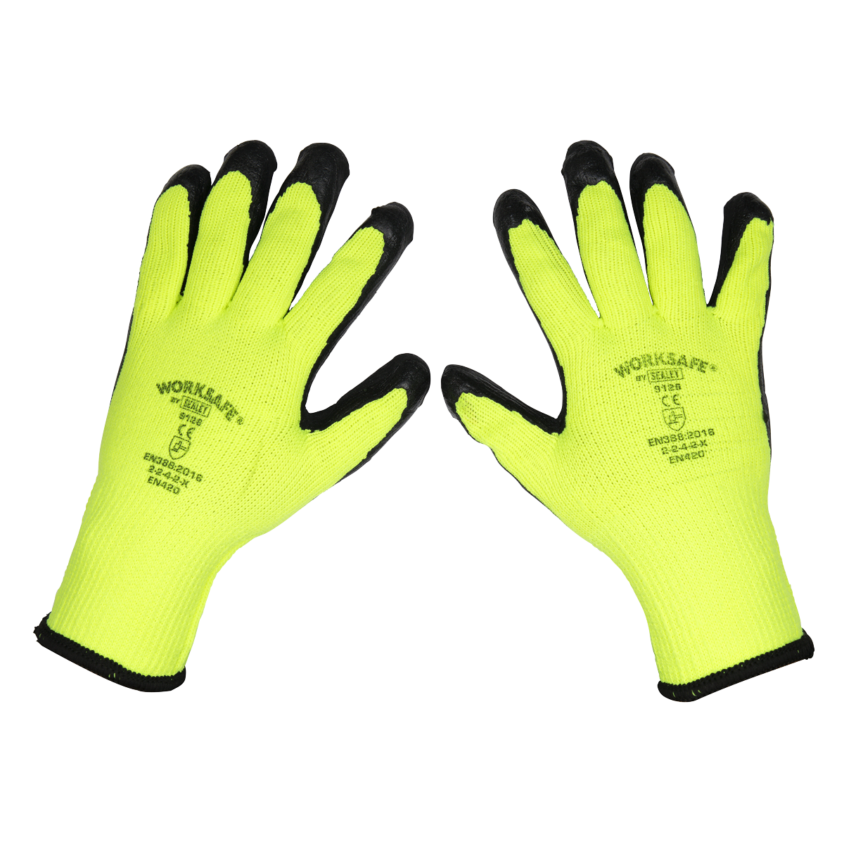 Thermal Super Grip Gloves, Large - Pack of 6 Pairs TSP126/6
