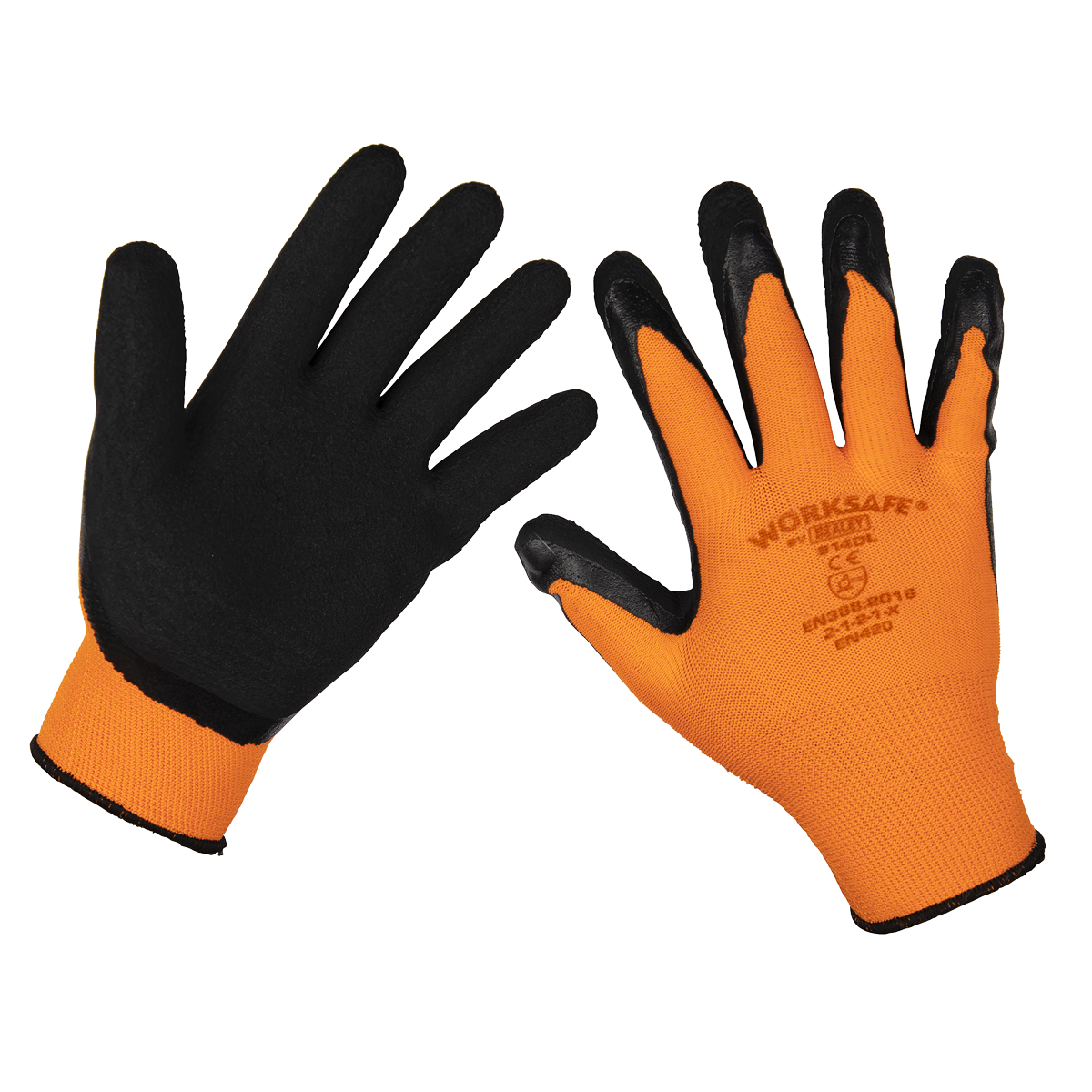 Foam Latex Grippa Gloves, Large - Pack of 6 Pairs TSP140L/6