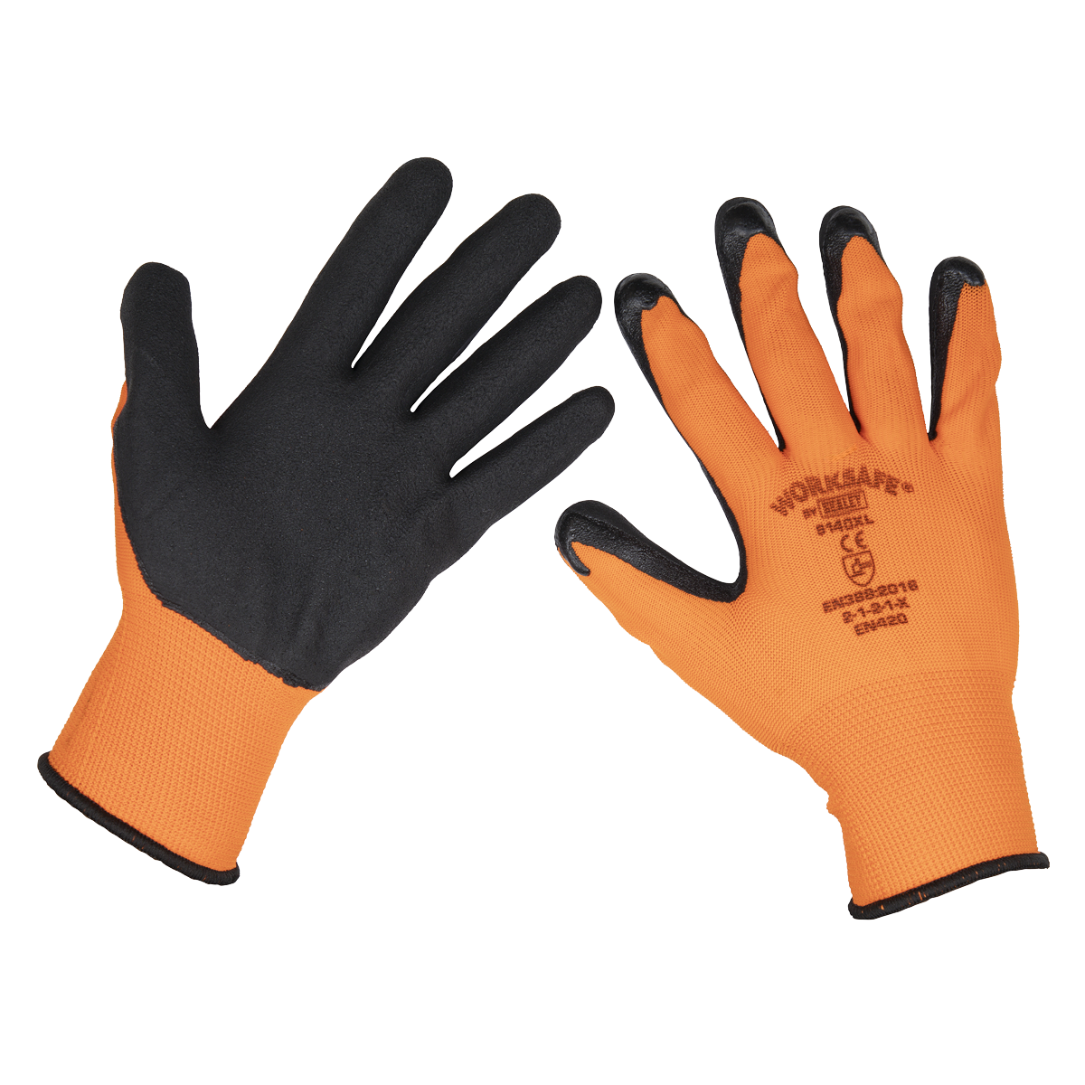 Foam Latex Grippa Gloves, X-Large - Pack of 6 Pairs TSP140XL/6