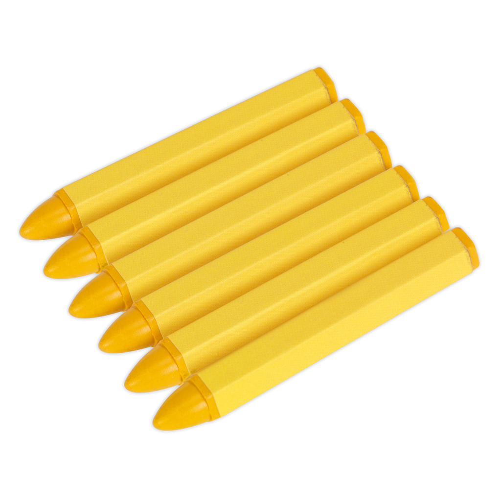 Tyre Marking Crayon, Yellow - Pack of 6 TST14