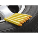 Tyre Marking Crayon, Yellow - Pack of 6 TST14