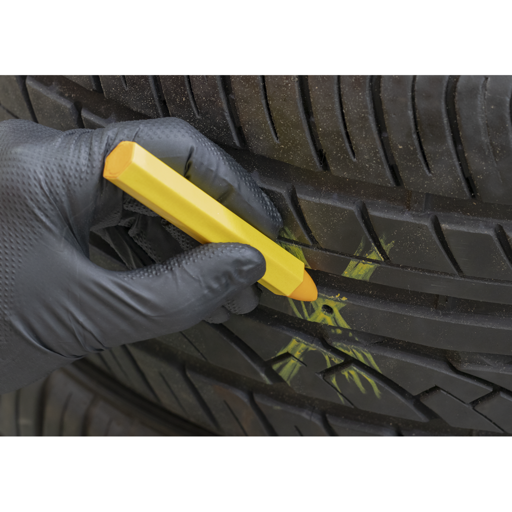 Tyre Marking Crayon, Yellow - Pack of 6 TST14
