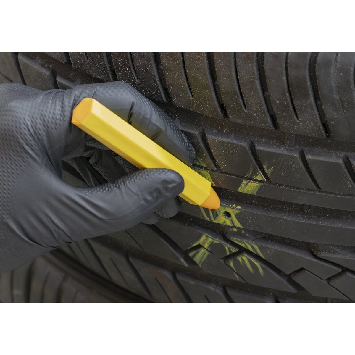 Tyre Marking Crayon, Yellow - Pack of 6 TST14