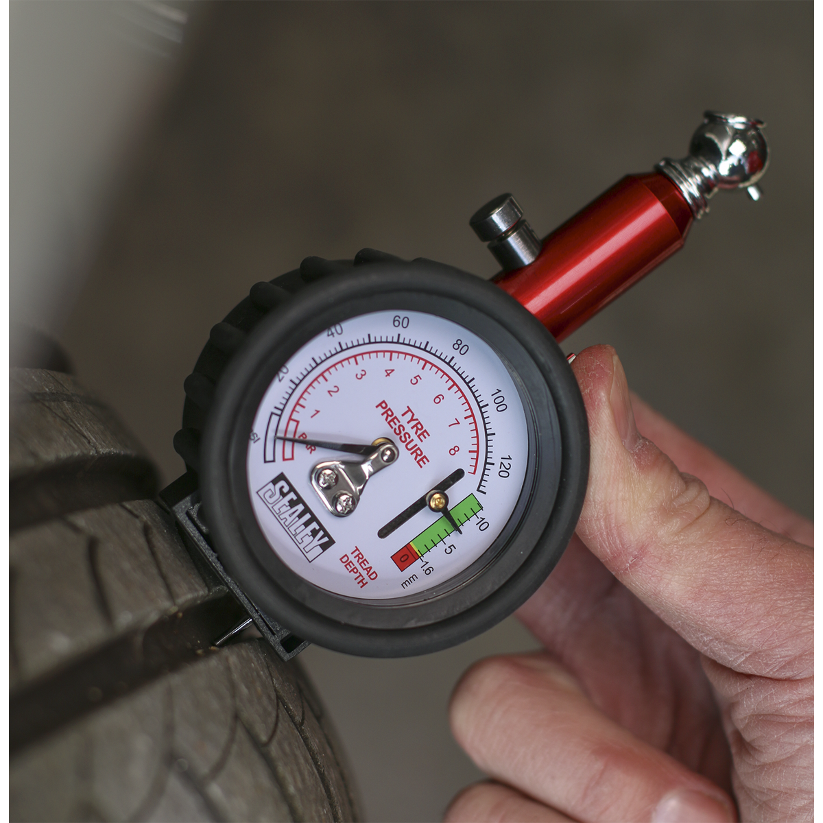 Tyre Pressure Gauge with Tyre Tread Depth Gauge 0-8bar(0-120psi) TSTPDG01