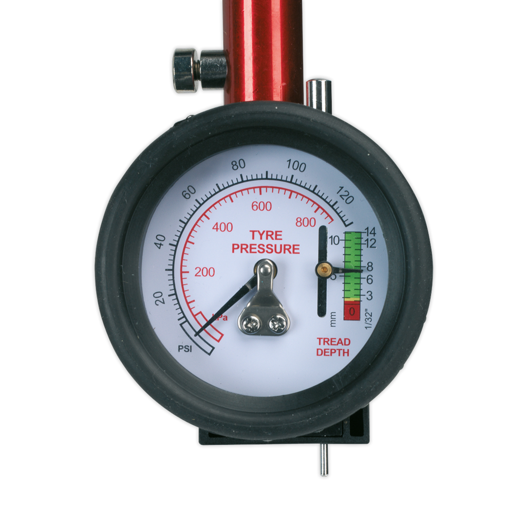 Tyre Pressure Gauge with Tyre Tread Depth Gauge 0-8bar(0-120psi) TSTPDG01