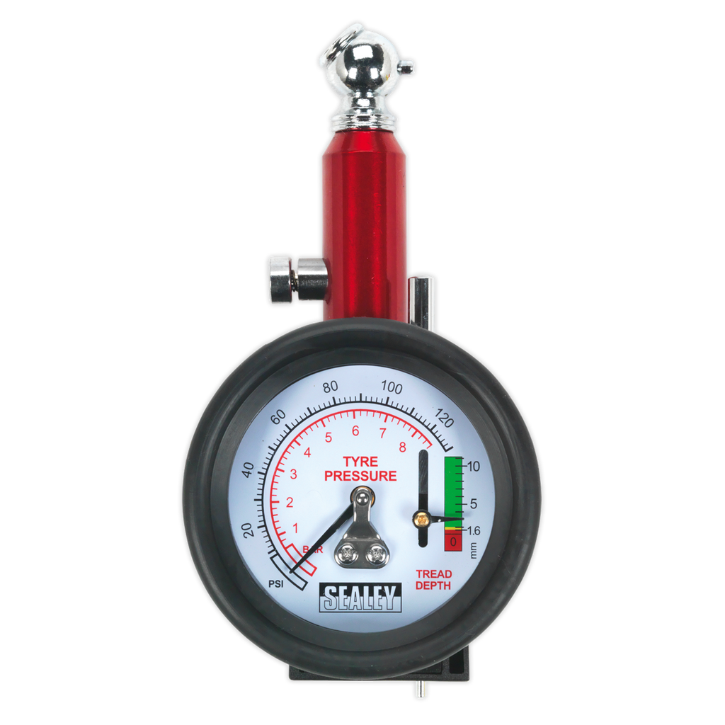 Tyre Pressure Gauge with Tyre Tread Depth Gauge 0-8bar(0-120psi) TSTPDG01