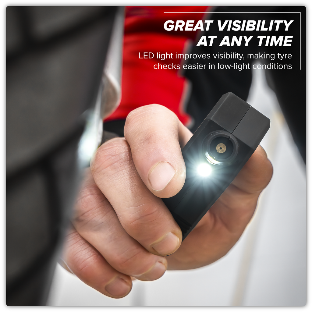 Digital Tyre Pressure & Tread Depth Gauge with LED TSTPG12