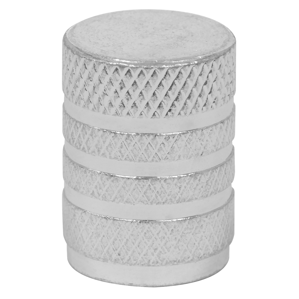 Aluminium Valve Cap 4pc - Silver Anodised VCA4