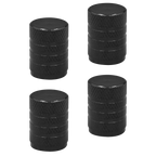 Aluminium Valve Cap 4pc - Black Anodised VCB4