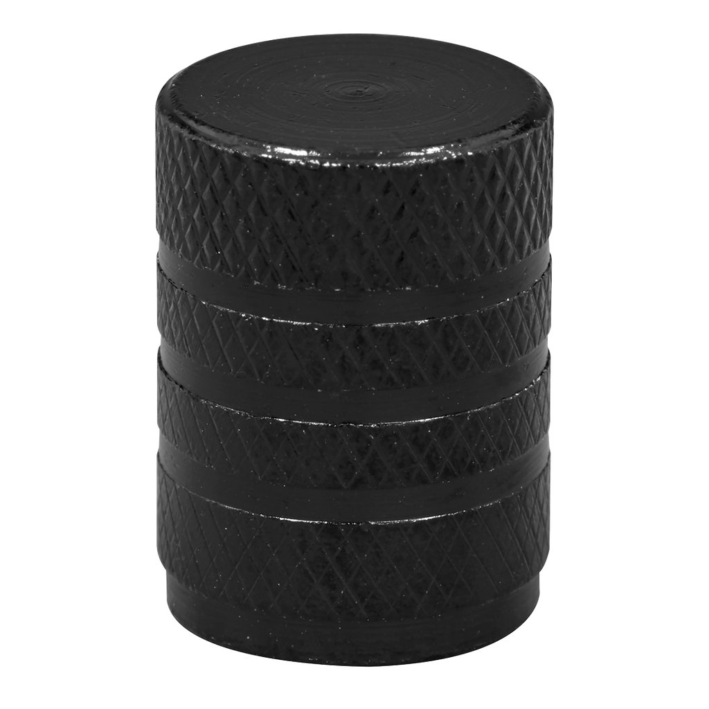 Aluminium Valve Cap 4pc - Black Anodised VCB4