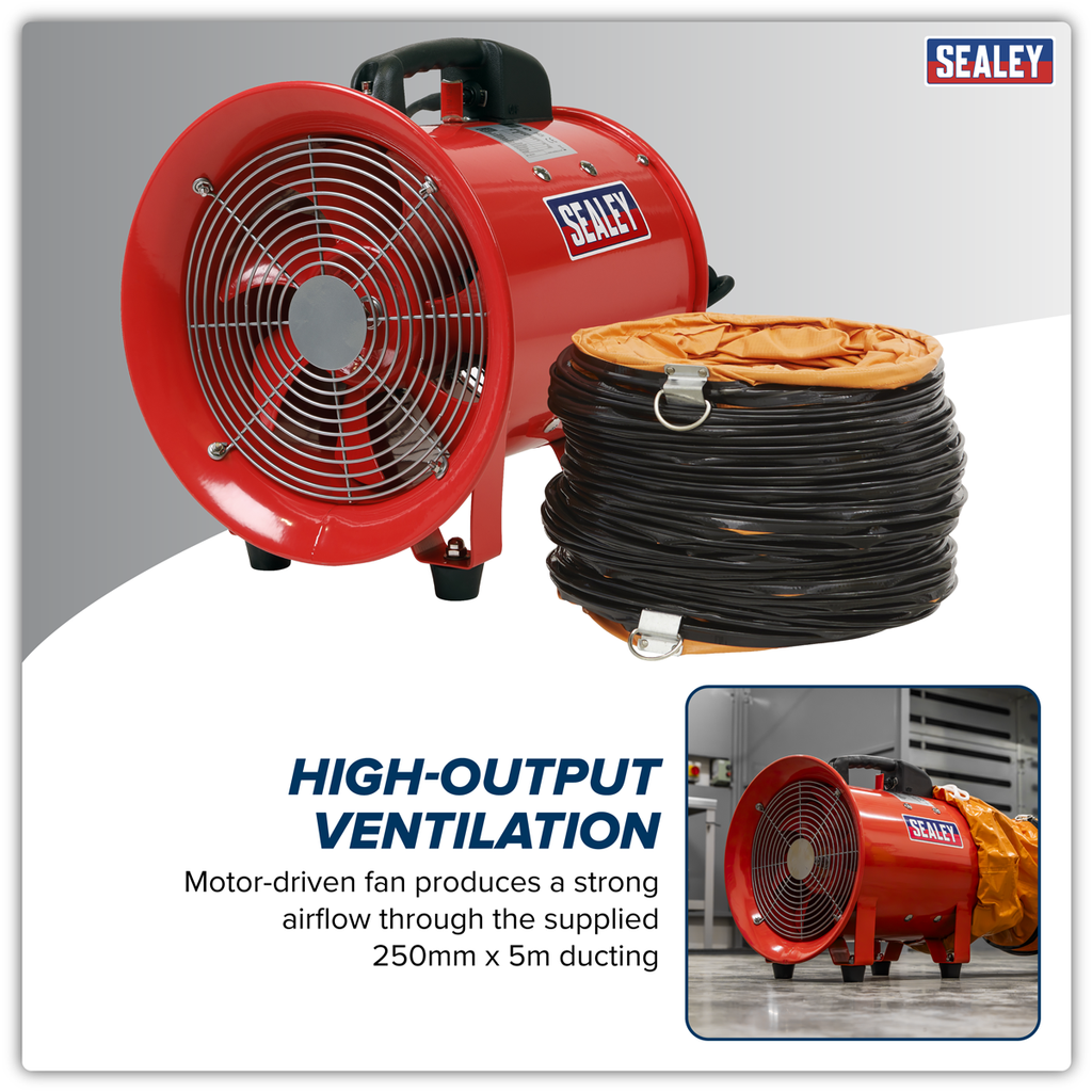 Portable Ventilator with 5m Ducting 250mm VEN250