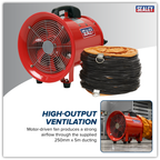 Portable Ventilator with 5m Ducting 250mm VEN250