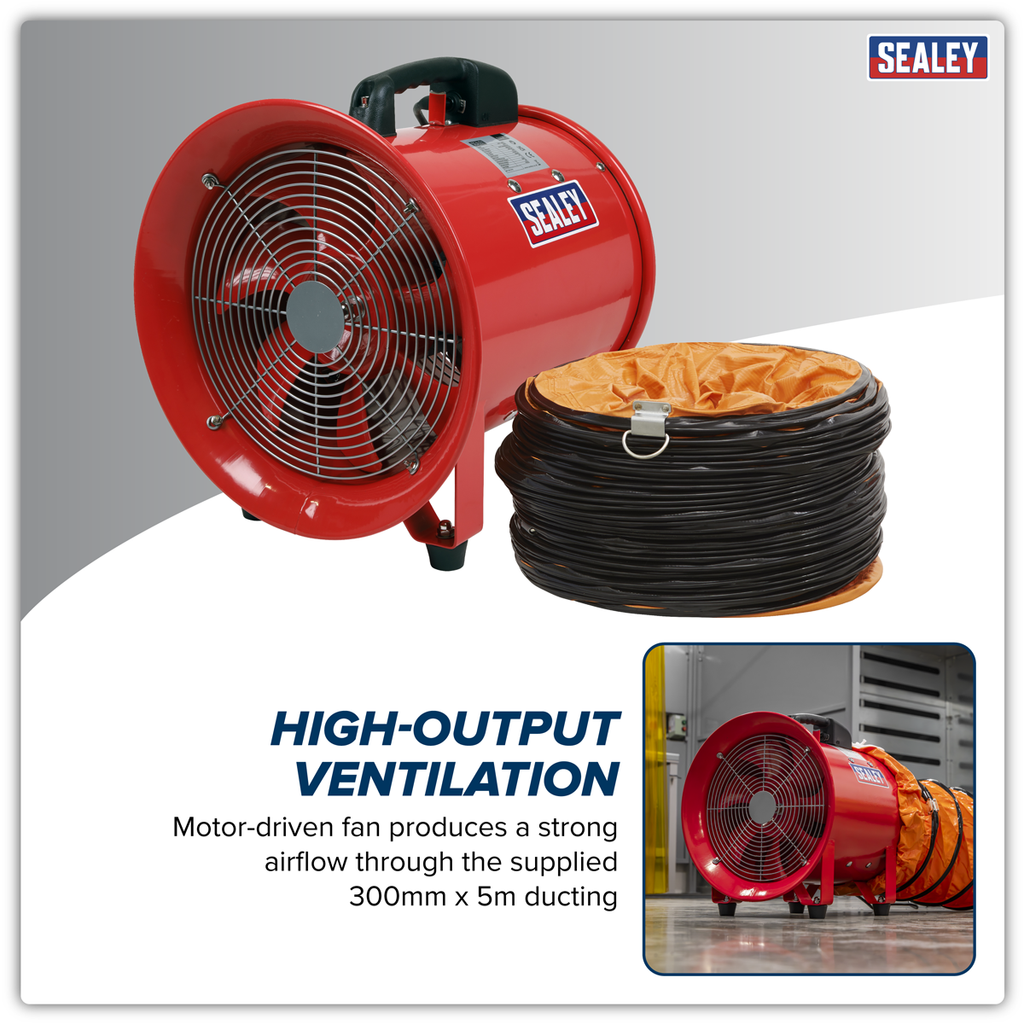 Portable Ventilator with 5m Ducting 300mm VEN300