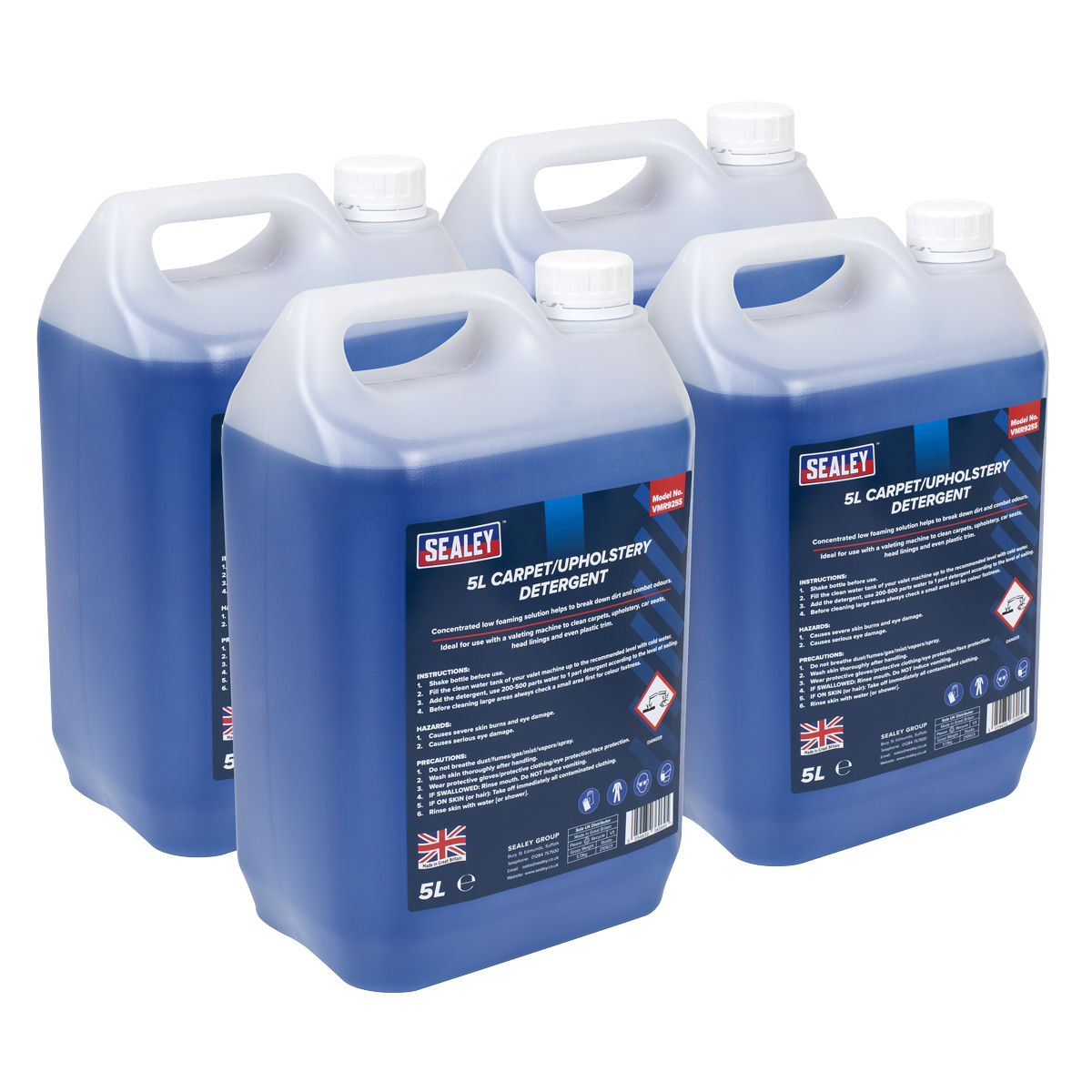 Carpet/Upholstery Detergent 5L - Pack of 4 VMR925