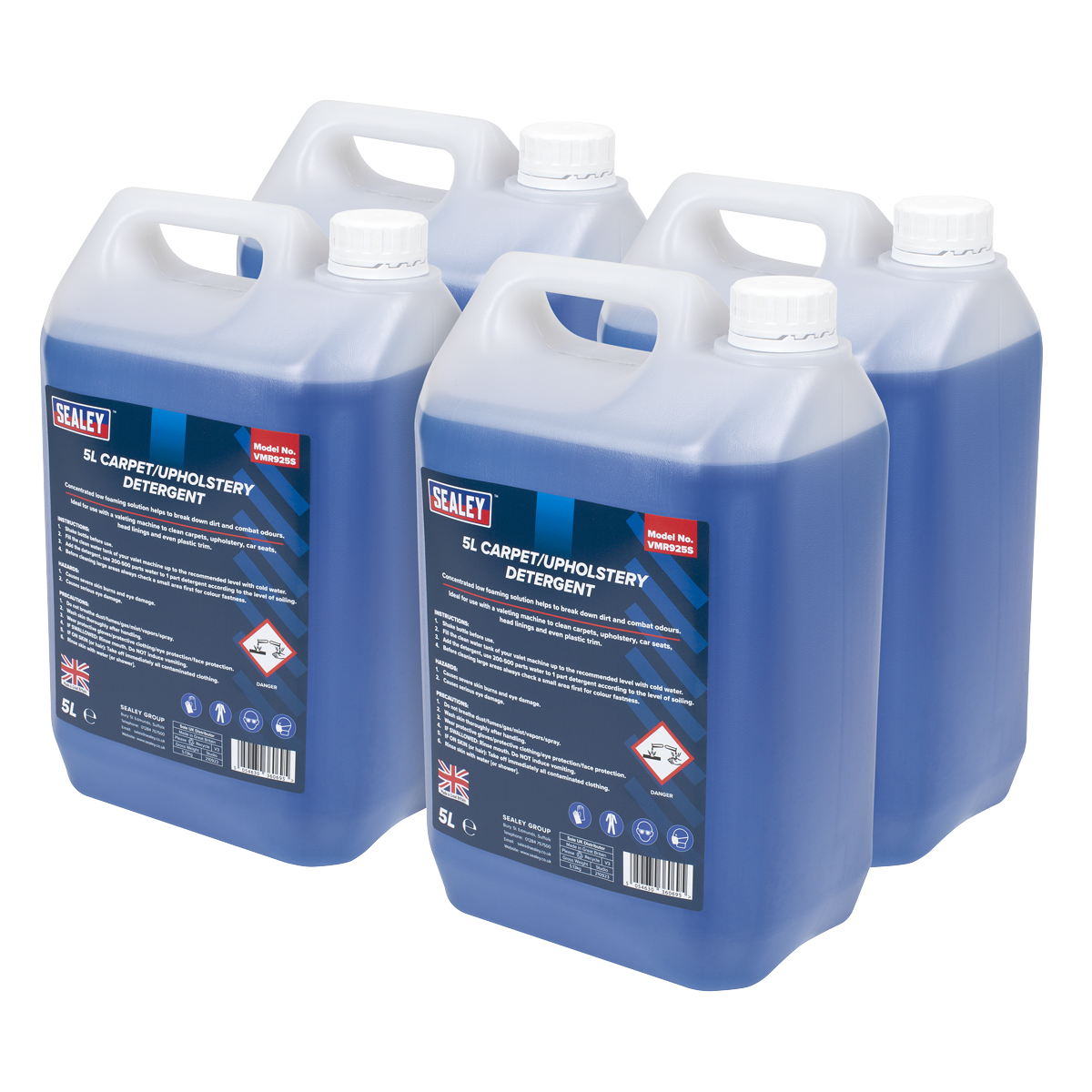 Carpet/Upholstery Detergent 5L - Pack of 4 VMR925