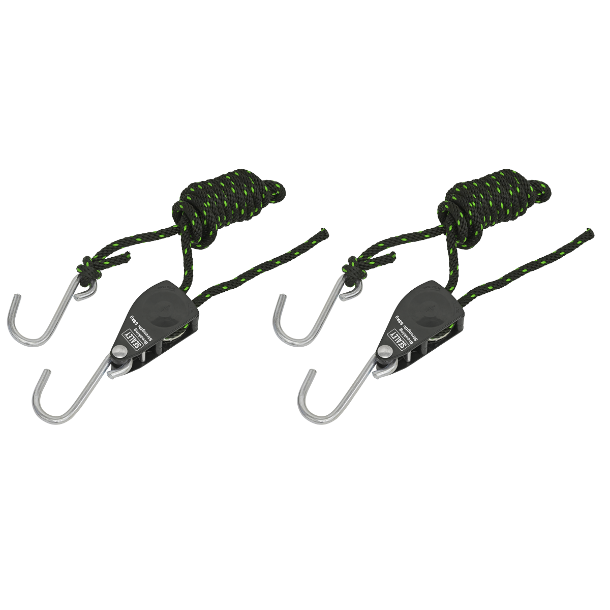 Ratchet Parts Hanger/Tie Down with S-Shaped Hooks 2m - Pack of 2 VS0114