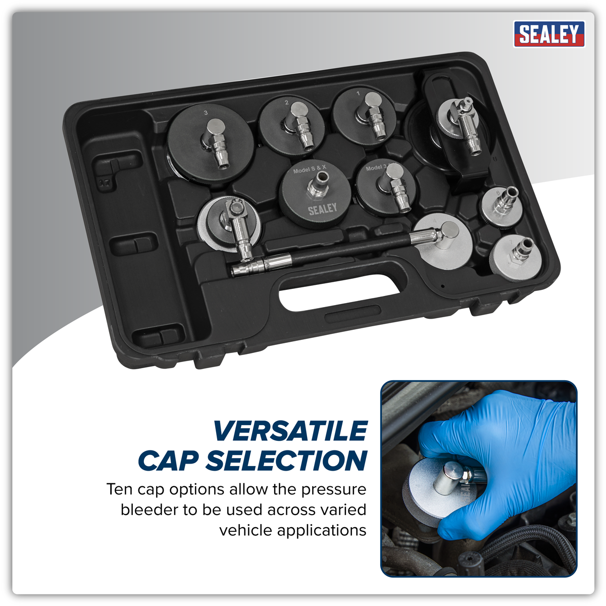 Brake & Clutch Pressure Bleeder Cap Set 10pc VS0204D
