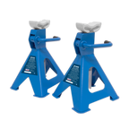 Ratchet Type Axle Stands (Pair) 2 Tonne Capacity per Stand - Blue VS2002BL