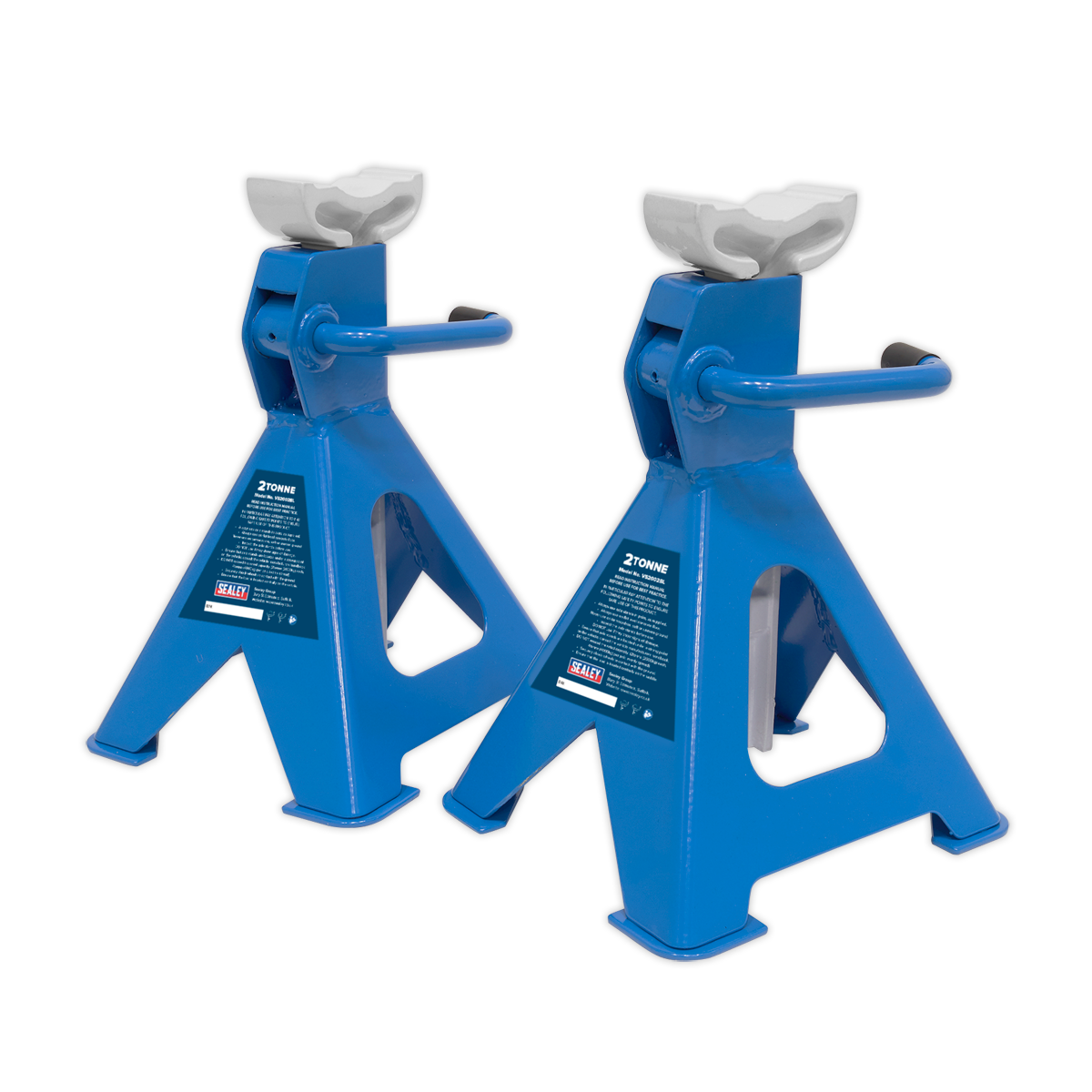 Ratchet Type Axle Stands (Pair) 2 Tonne Capacity per Stand - Blue VS2002BL