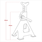 Ratchet Type Axle Stands (Pair) 2 Tonne Capacity per Stand - Blue VS2002BL