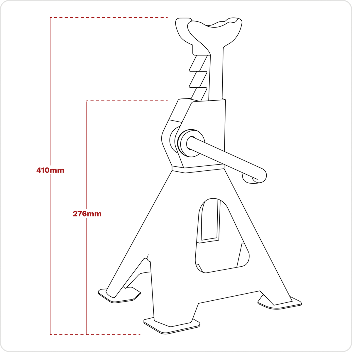 Ratchet Type Axle Stands (Pair) 2 Tonne Capacity per Stand - Blue VS2002BL