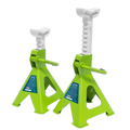 Ratchet Type Axle Stands (Pair) 2 Tonne Capacity per Stand - Hi-Vis Green VS2002HV