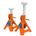 Ratchet Type Axle Stands (Pair) 2 Tonne Capacity per Stand - Orange VS2002OR