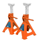 Ratchet Type Axle Stands (Pair) 2 Tonne Capacity per Stand - Orange VS2002OR