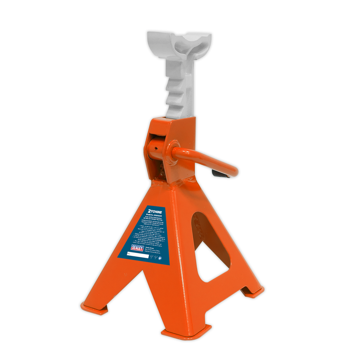 Ratchet Type Axle Stands (Pair) 2 Tonne Capacity per Stand - Orange VS2002OR