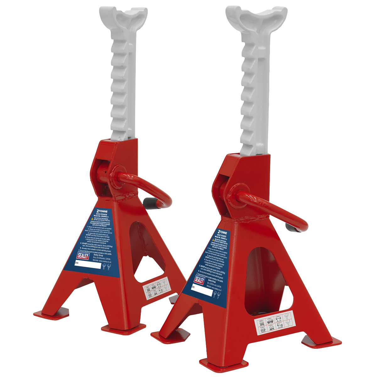 Ratchet Type Axle Stands (Pair) 2 Tonne Capacity per Stand VS2002