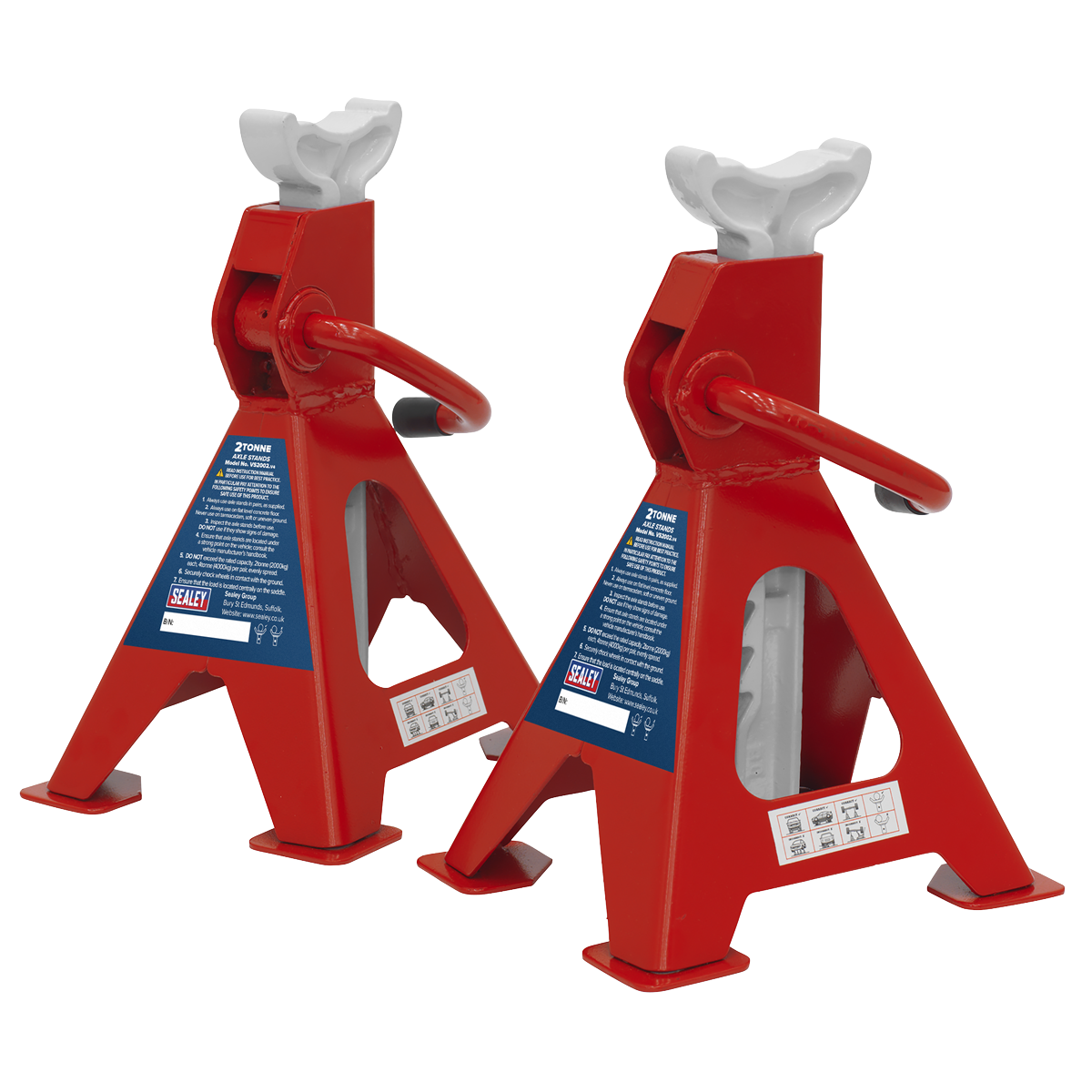 Ratchet Type Axle Stands (Pair) 2 Tonne Capacity per Stand VS2002