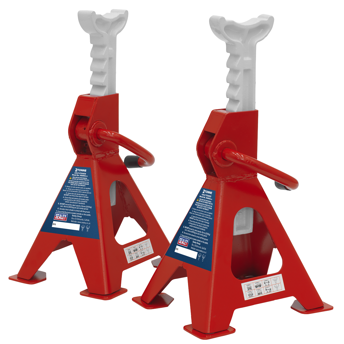 Ratchet Type Axle Stands (Pair) 2 Tonne Capacity per Stand VS2002