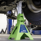 Ratchet Type Axle Stands (Pair) 3 Tonne Capacity per Stand - Hi-Vis Green VS2003HV