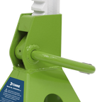 Ratchet Type Axle Stands (Pair) 3 Tonne Capacity per Stand - Hi-Vis Green VS2003HV