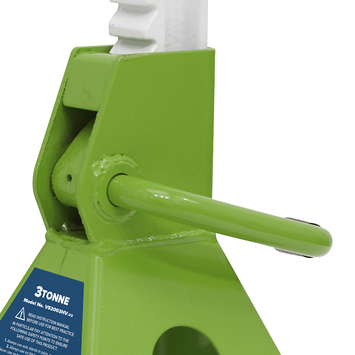 Ratchet Type Axle Stands (Pair) 3 Tonne Capacity per Stand - Hi-Vis Green VS2003HV