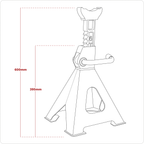 Ratchet Type Axle Stands (Pair) 6 Tonne Capacity per Stand VS2006