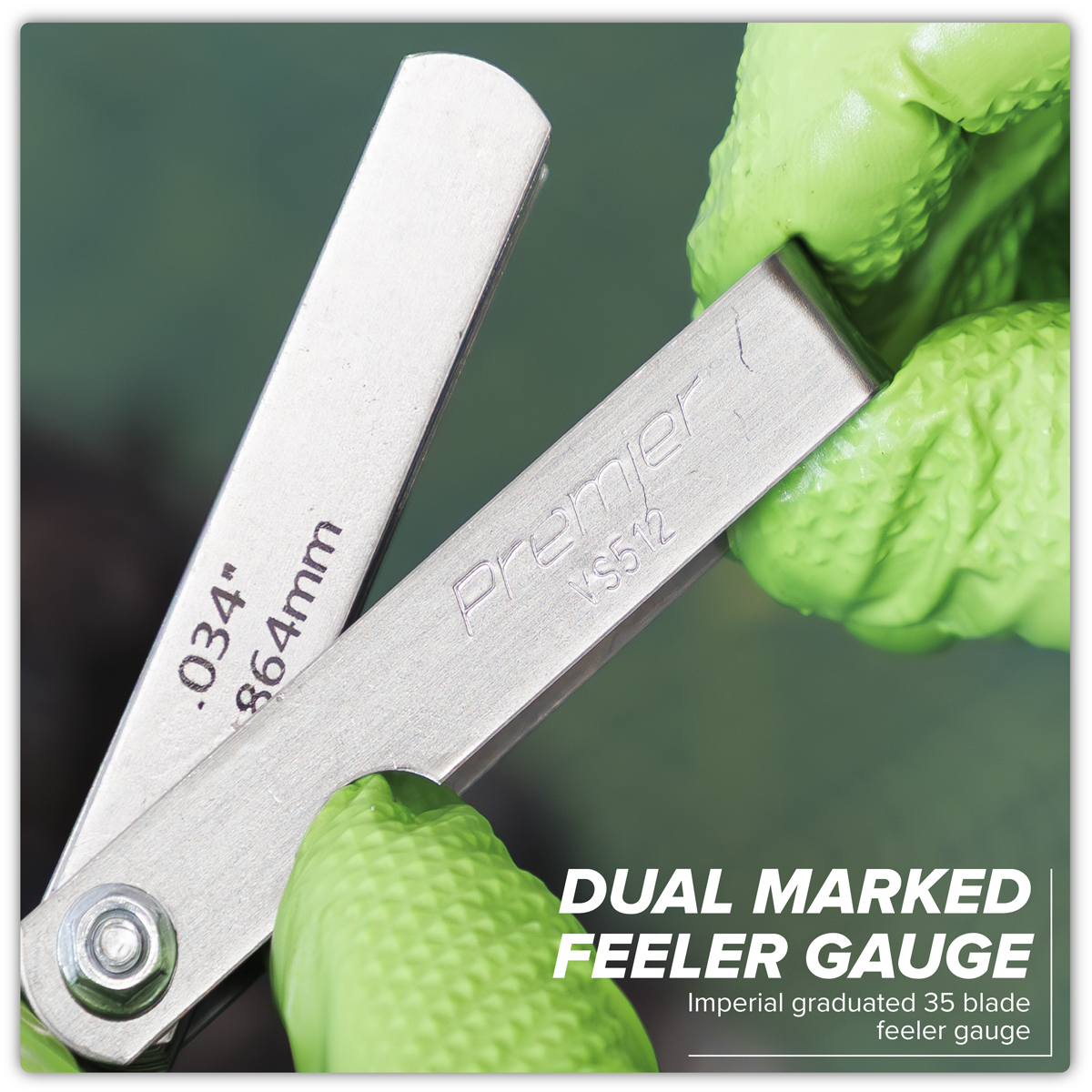 Dual Marked Feeler Gauge 35 Blade VS512
