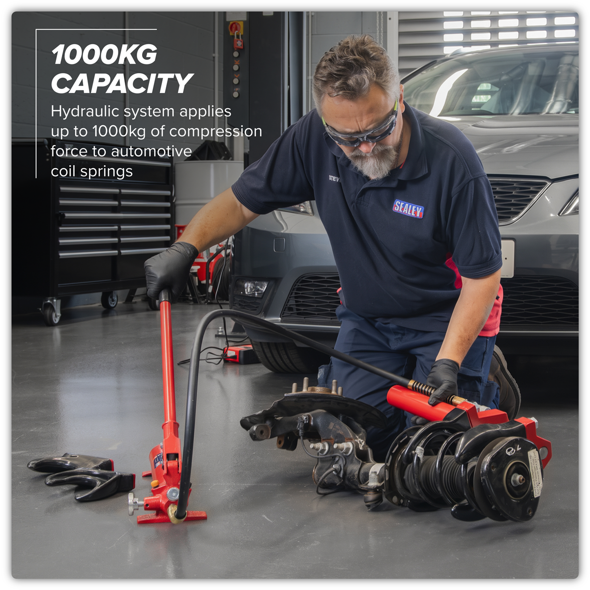 Hydraulic Coil Spring Compressor 1000kg VS7011