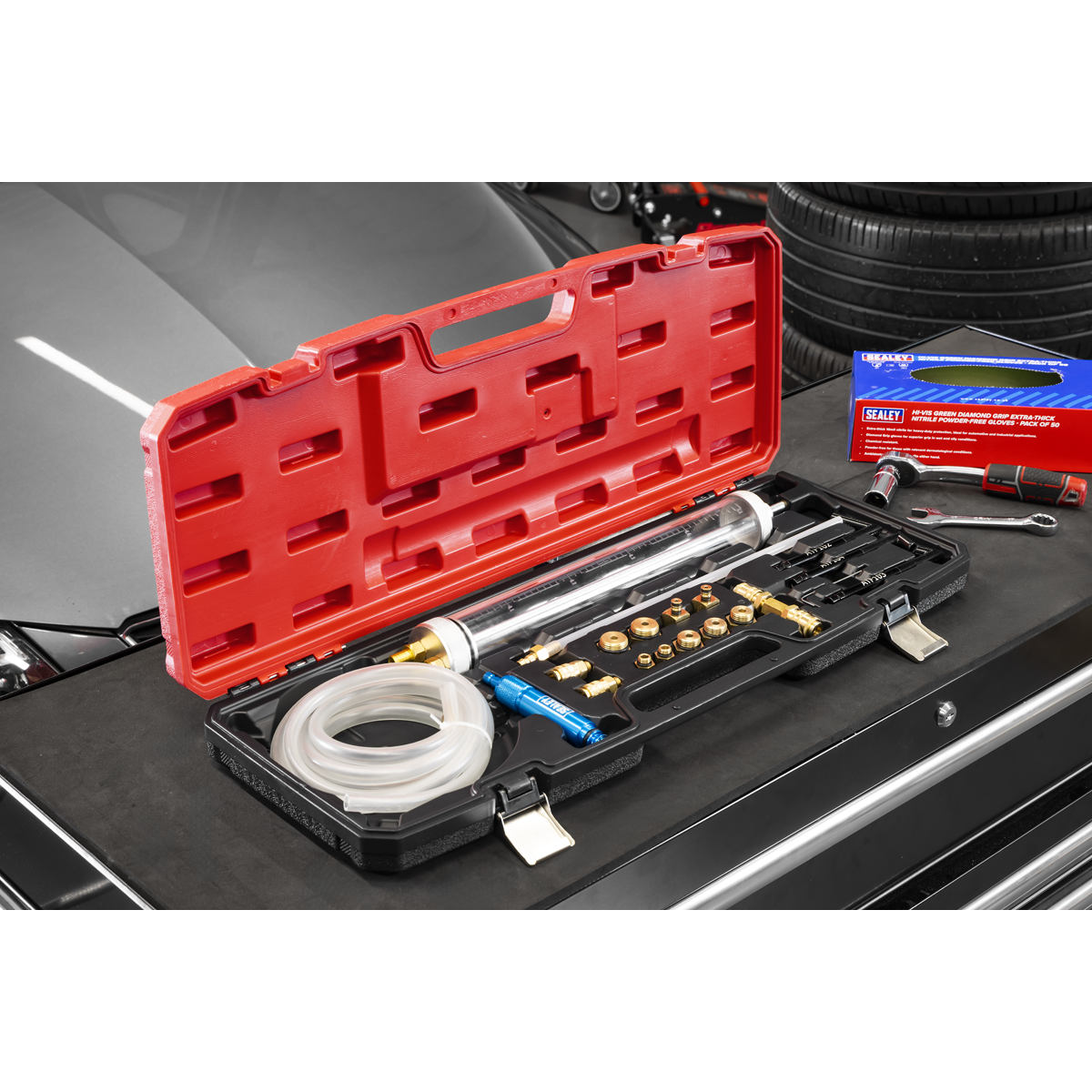 Transmission Oil Refilling Pump & Adaptor Kit for VAG 18pc VS7095