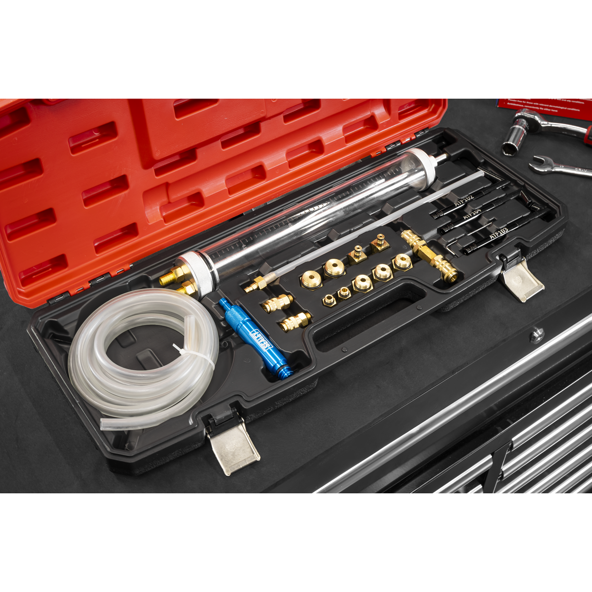Transmission Oil Refilling Pump & Adaptor Kit for VAG 18pc VS7095