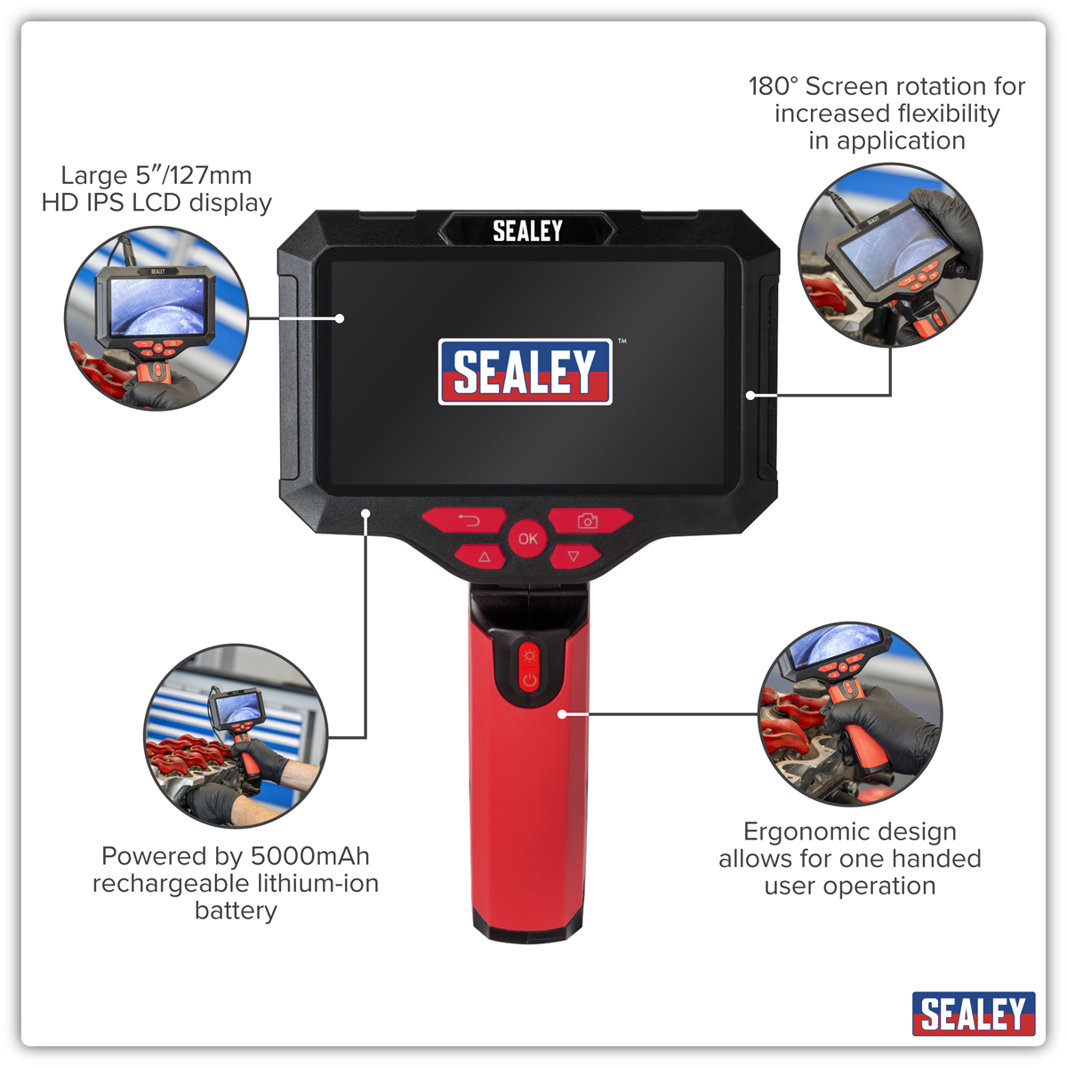 Video Borescope 3.9mm Camera & 5" Screen VS8117
