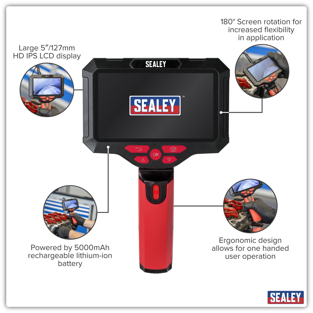 Video Borescope 5.5mm Camera Dual Lens & 5" Screen VS8118