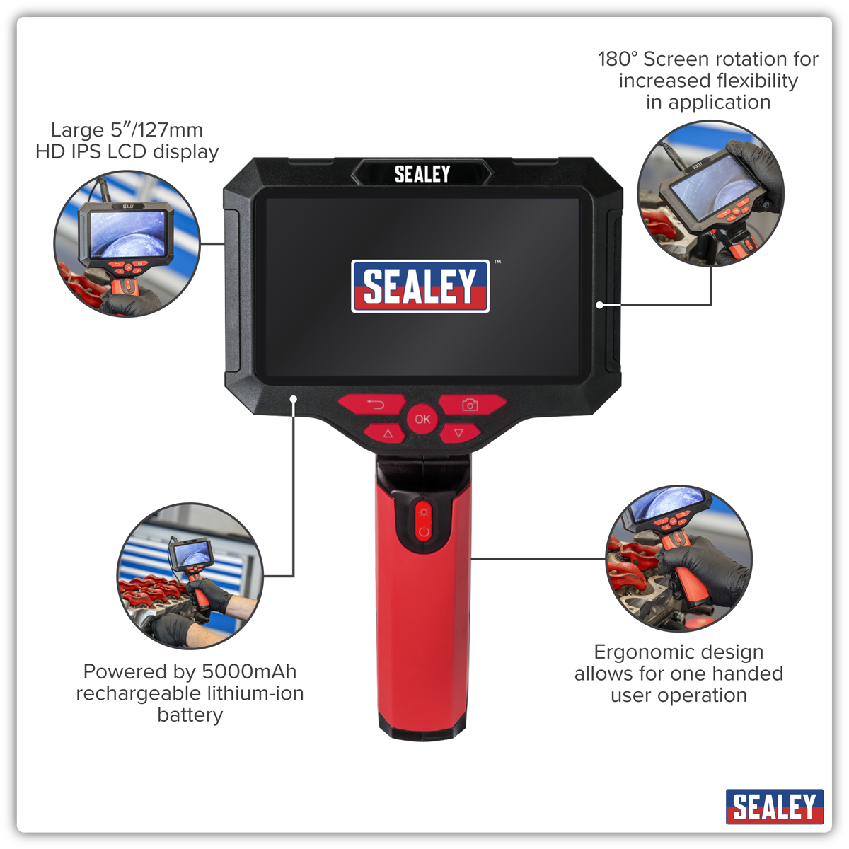 Video Borescope 5.5mm Camera Dual Lens & 5" Screen VS8118