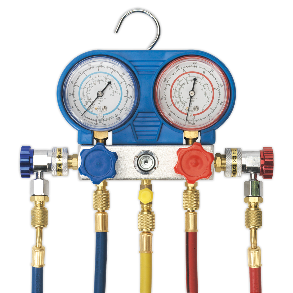 Air Conditioning System Manifold with Sight Glass VSAC002