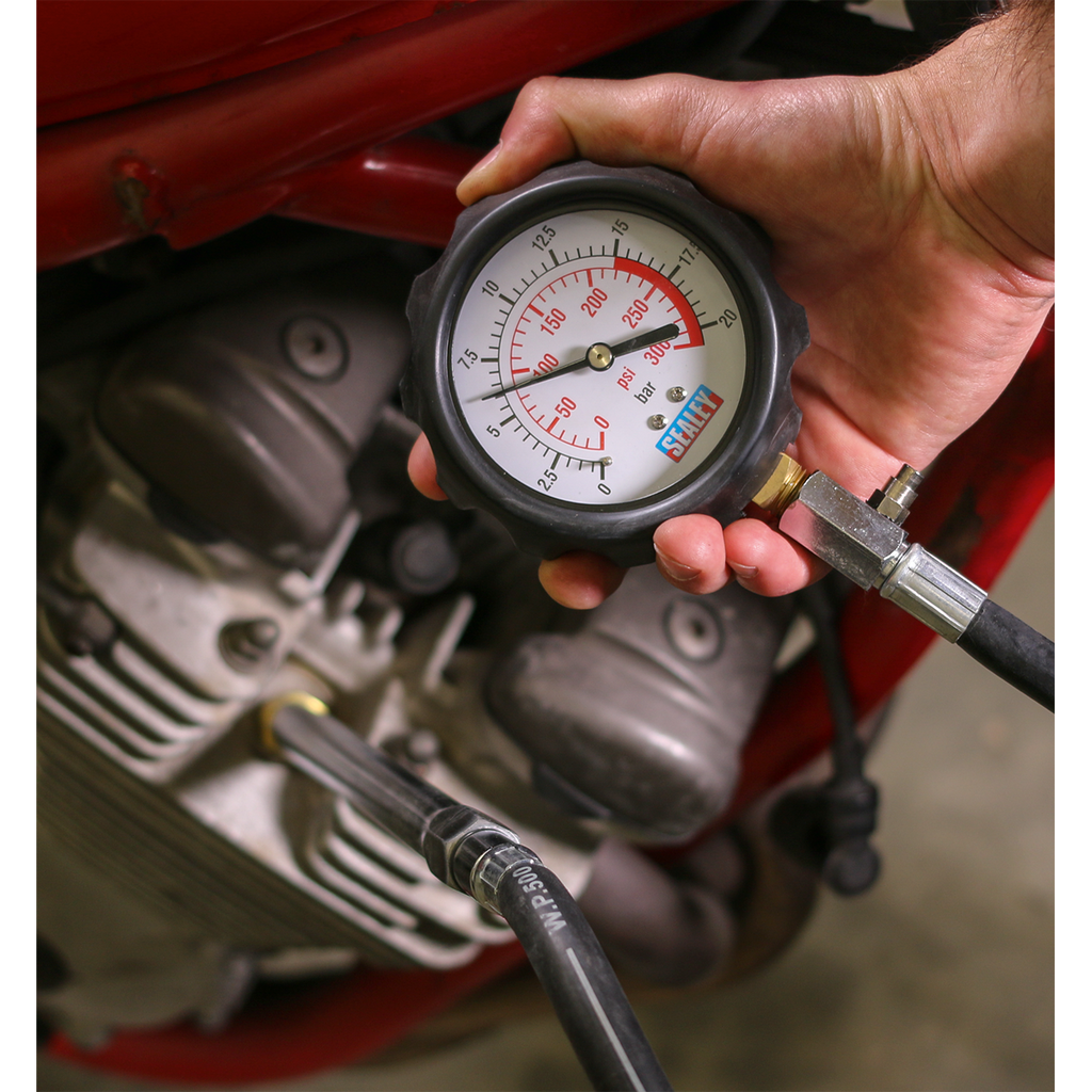 Petrol Compression Tester Deluxe Kit 6pc VSE300D
